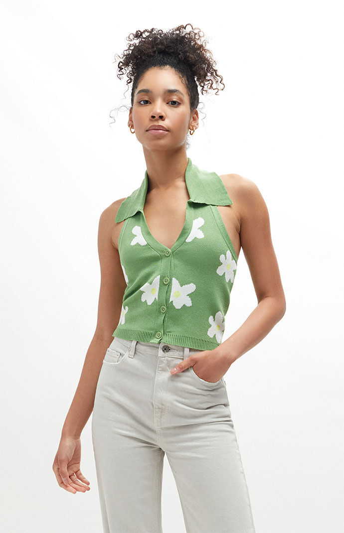 PARIS crop top Green M discount 92% WOMEN FASHION Shirts & T-shirts Casual 
