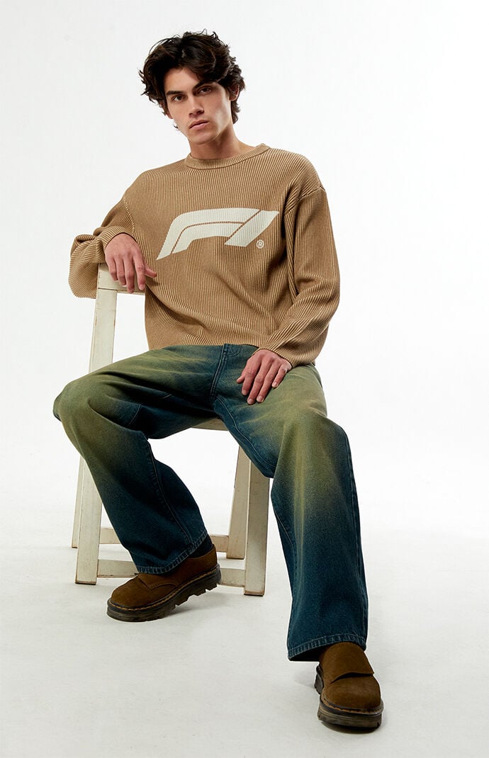 Formula 1 x Pacsun Ribbed Knit Crew Neck Sweater