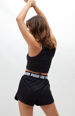 Black Woven Training Shorts image number 4