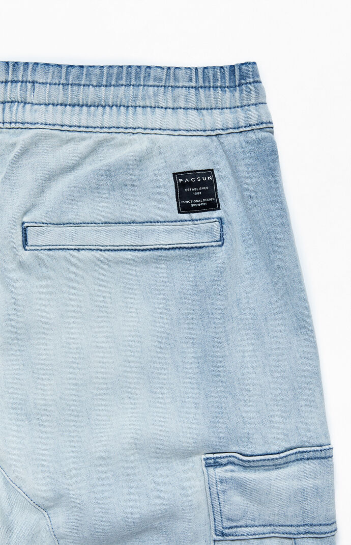 Peter Light Slim Cargo Denim Shorts