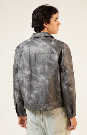 Faux Leather Oversized Jacket Faux Leather Oversized Jacket image number 3