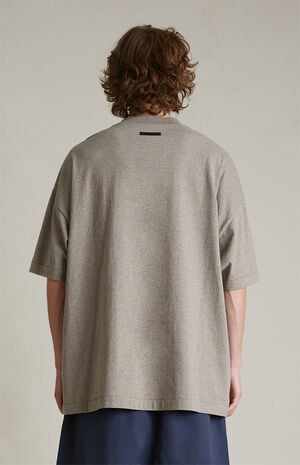 Heather Grey University Crew Neck T-Shirt image number 4