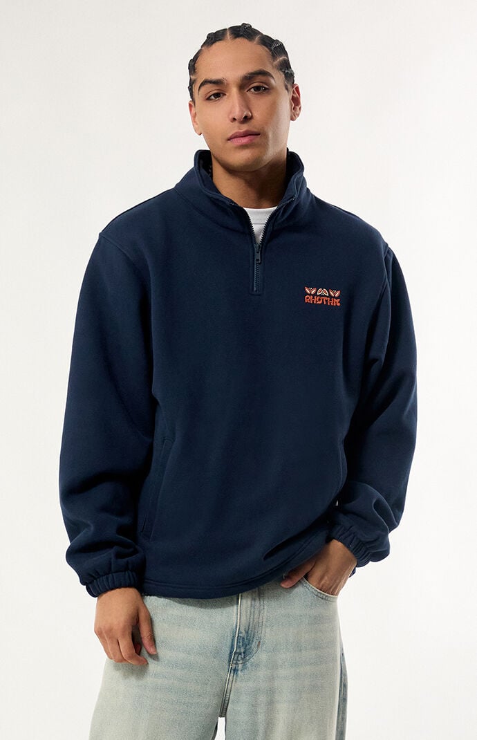 Rhythm Diego Fleece Quarter Zip Sweatshirt