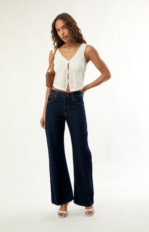Women's Middy Loose Boot Jeans - Shaded View image number 1