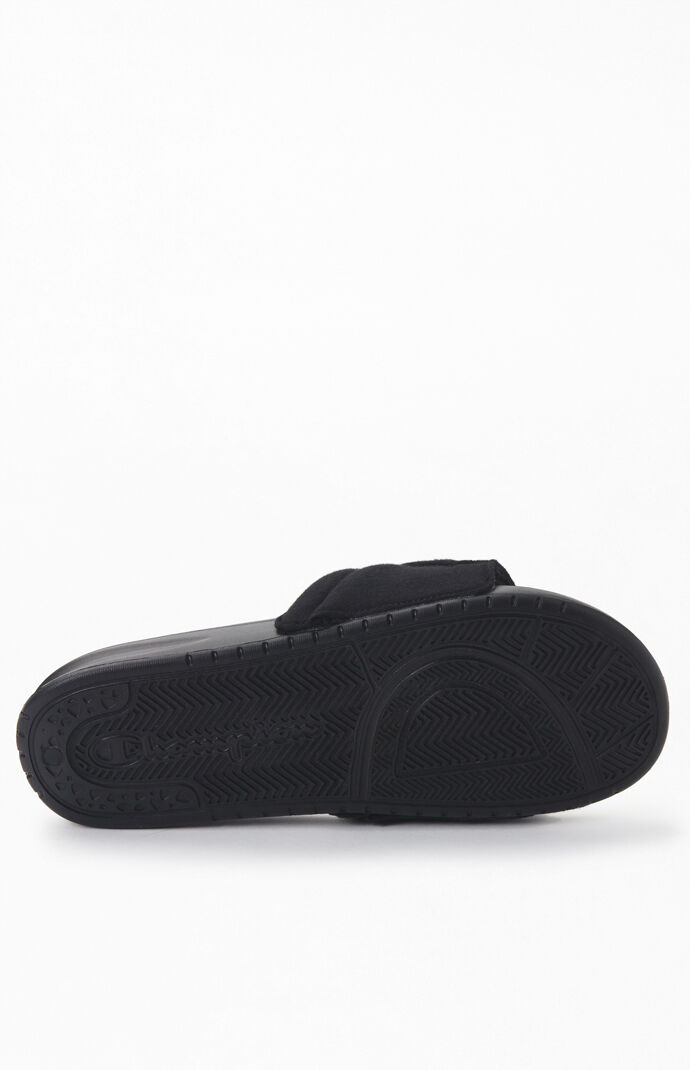 Black University Super Slide Sandals