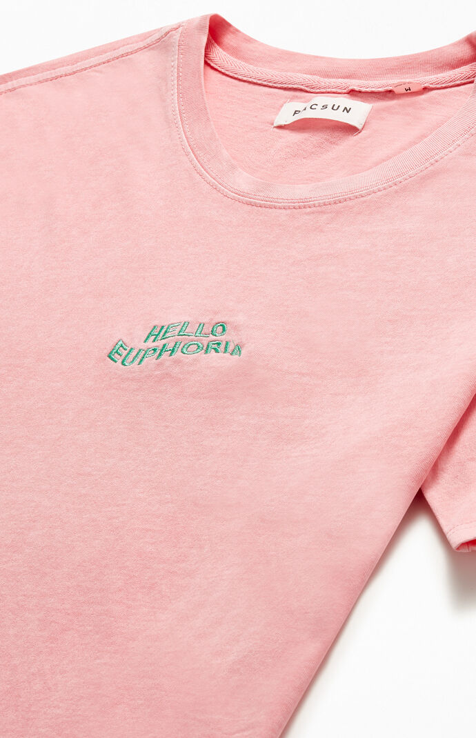 Hello Euphoria Embroidered T-Shirt