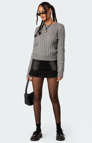 Minka Fitted Cable Knit Sweater image number 1