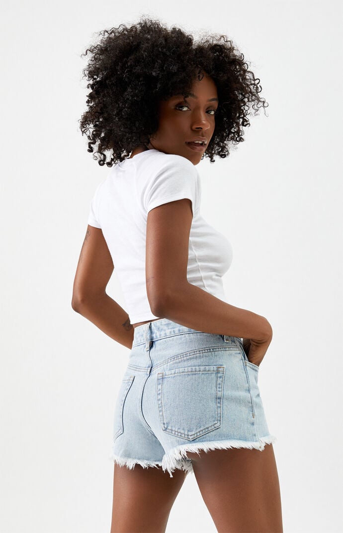 Denim shorts pacsun online
