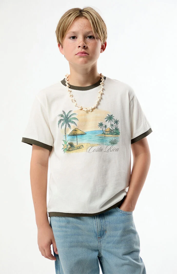Pacsun Kids Costa Rica Ringer T-Shirt