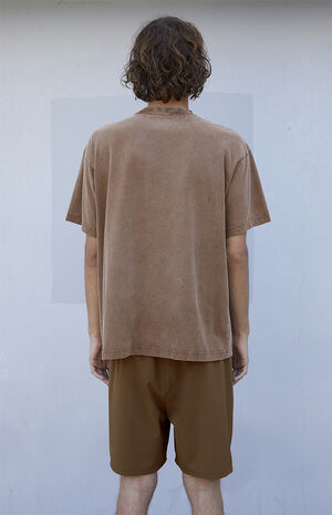 Brown Vintage Wash Comfort Heavyweight T-Shirt image number 6