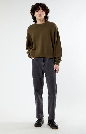Olive Cropped Sweater image number 3