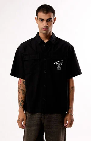 Skater Button Down Boxy Shirt image number 1