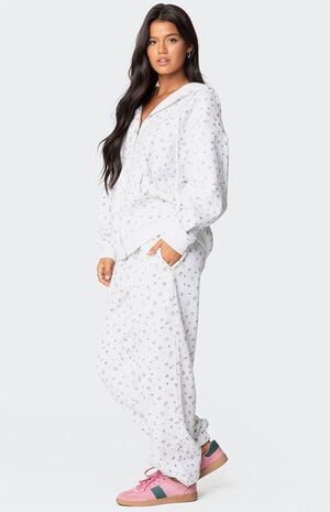 Bouquet Oversized Zip Up Hoodie image number 3