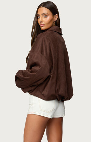 Alberta Faux Suede Bubble Jacket image number 3