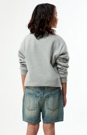 Baggy Denim Shorts Medium Blue Tinted image number 4