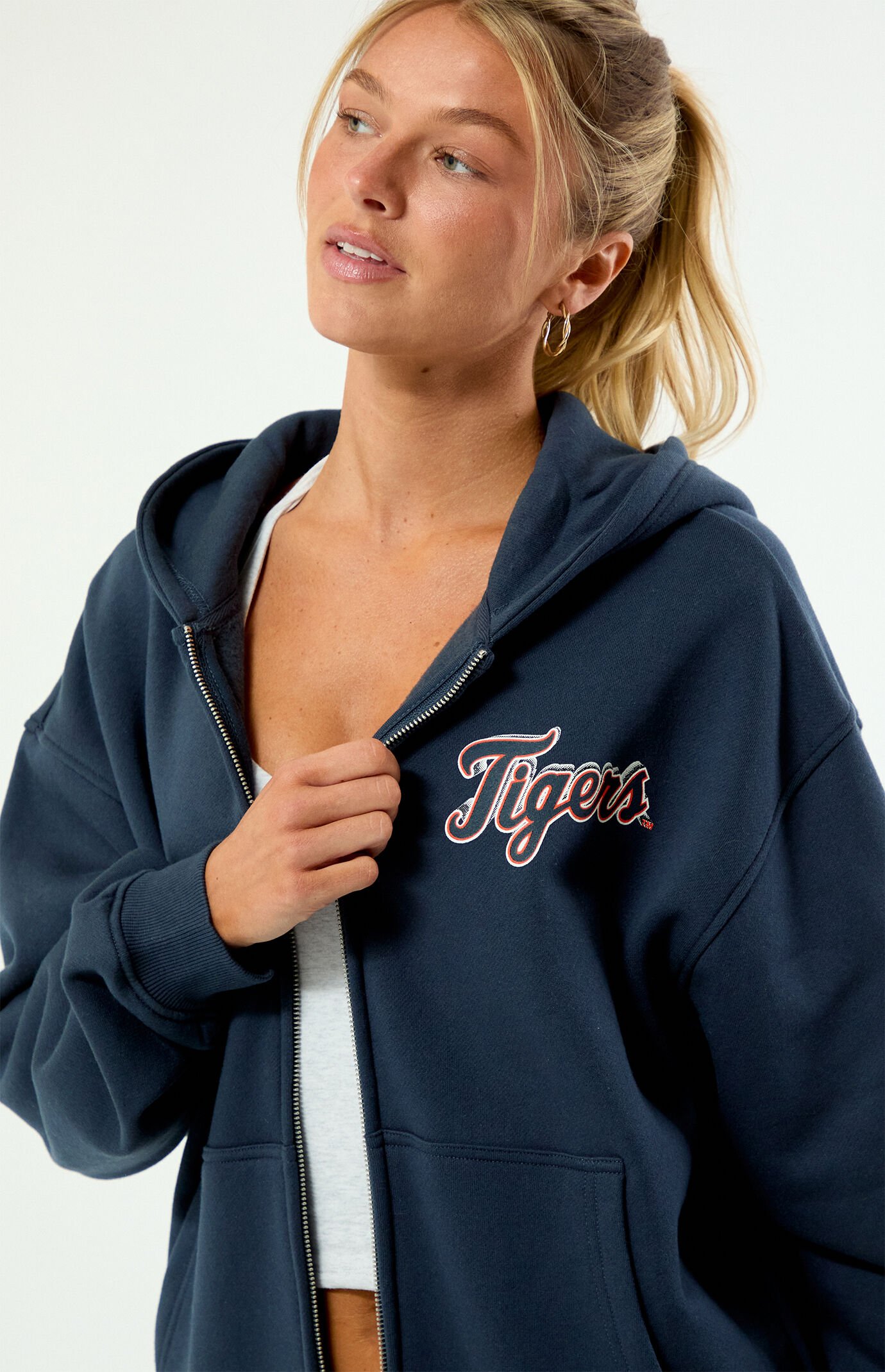WILD COLLECTIVE x MLB Detroit Tigers Zip Up Hoodie