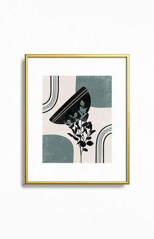 Sage Metal Framed Art Print Gold 18" x 24" image number 1