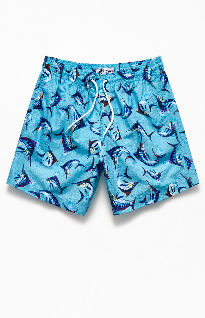 Puffer And Fish 17" Swim Trunks