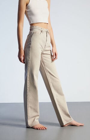 Eco Beige '90s Boyfriend Jeans image number 3