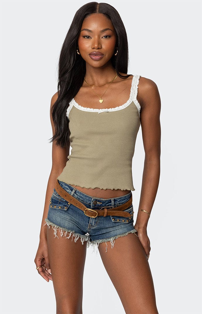 Edikted Teagan Ribbed Tank Top