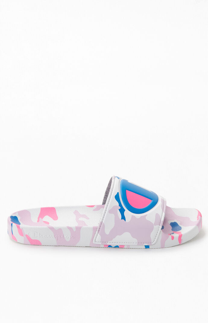 light pink champion slides