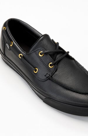 Black 2-Eyelet Boat Shoes image number 6