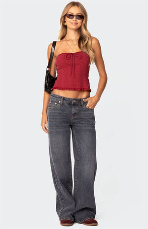 Lacey Knit Tube Top image number 2