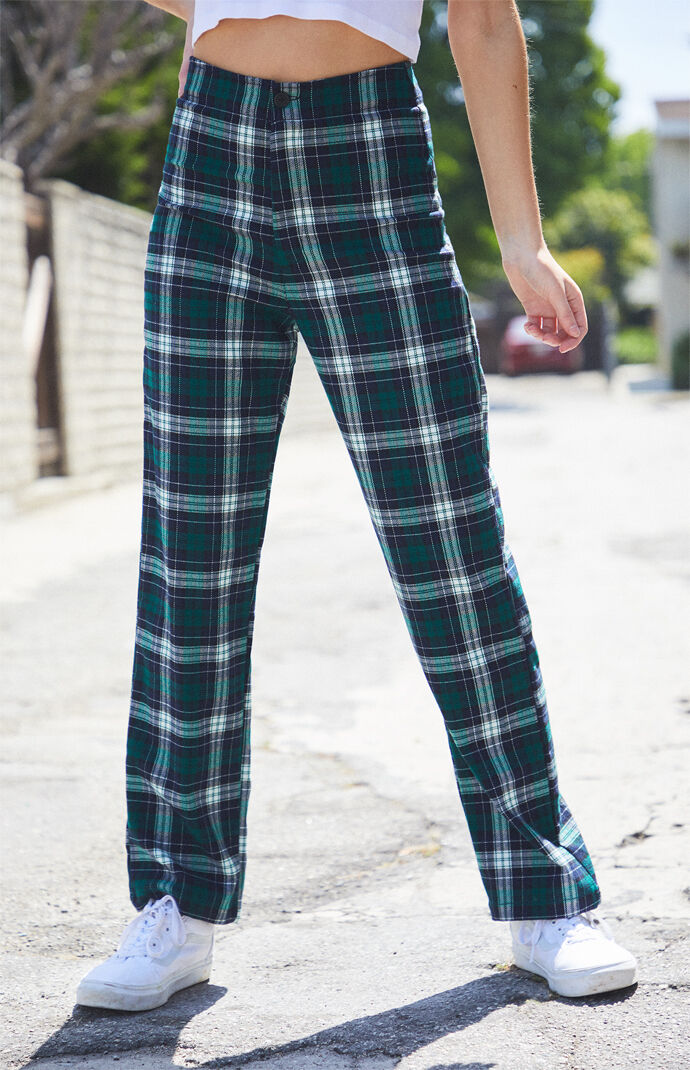 checkered green pants