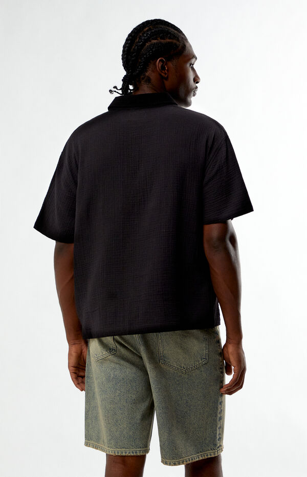 Pacsun Cropped Boxy Gauze Camp Shirt