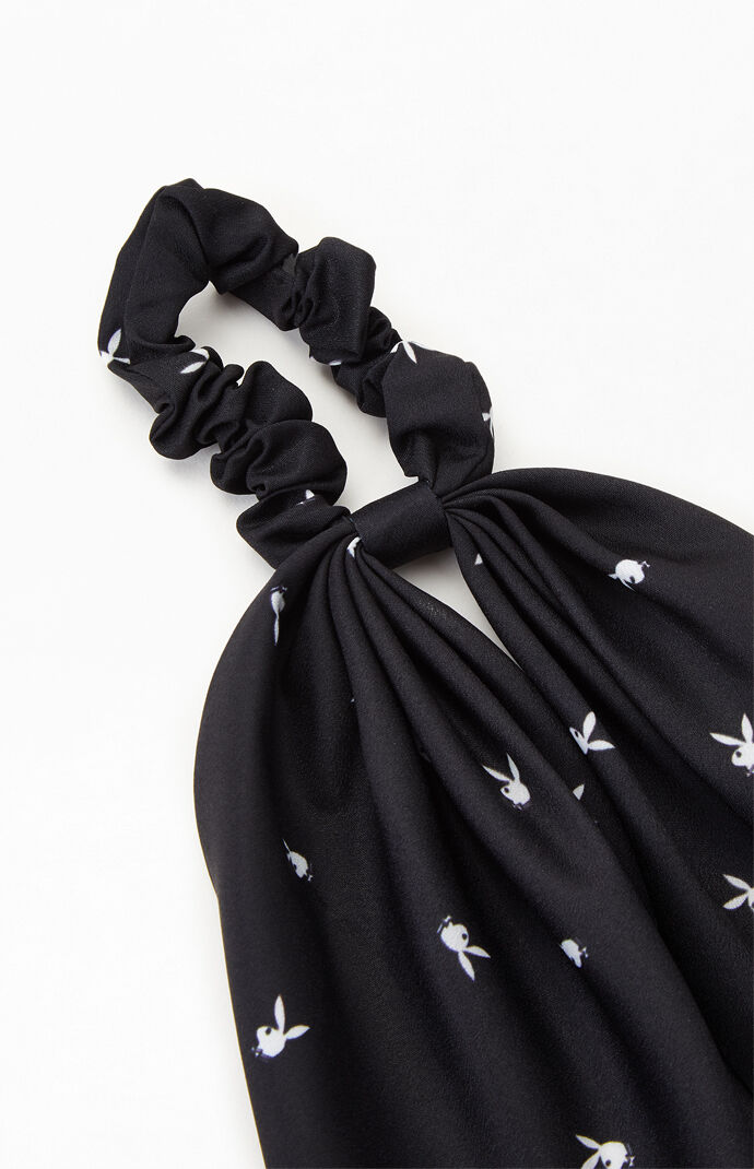 By PacSun Black & White Bunny Flowy Scrunchie