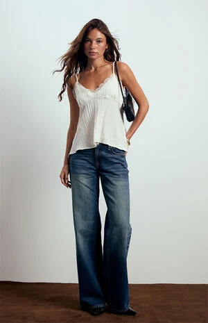 Elise Pliss&eacute; Lace Tank Top image number 1