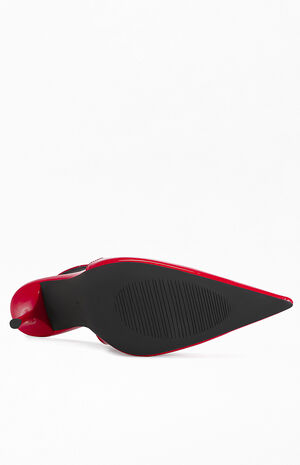 Women's Sylva Red Slingback Stiletto Pumps image number 5