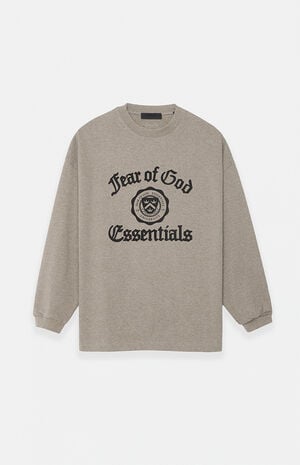 Heather Grey Heavy Long Sleeve T-Shirt image number 1
