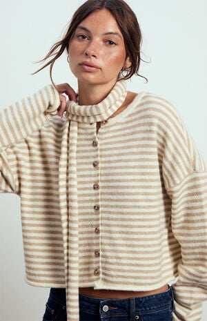 Georgia Scarf Button Down Cardigan image number 2