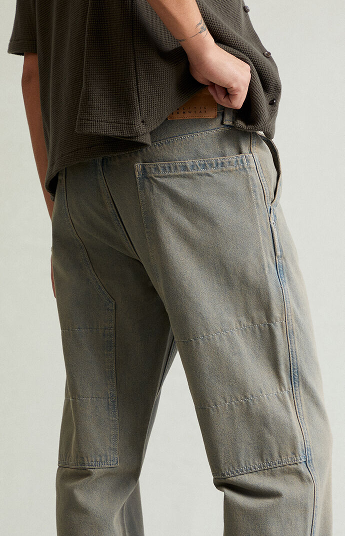 Pacsun Dylan Baggy Jeans Paneled Medium Blue Tint