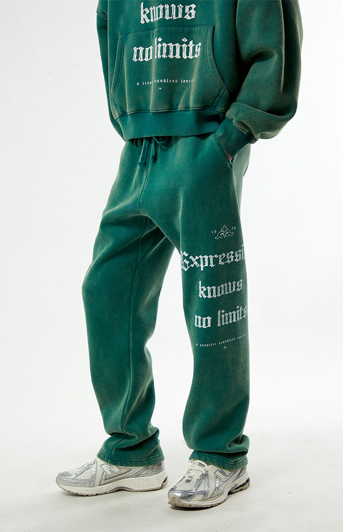 Pacsun Green Expressions Baggy Sweatpants