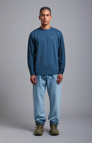 Blue&nbsp;Heavyweight Fleece Baggy Sweatpants image number 6