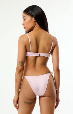 Pink Dakota Shine Twist Bralette Bikini Top image number 5