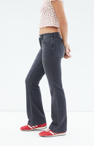Black Low Rise Bootcut Jeans image number 3