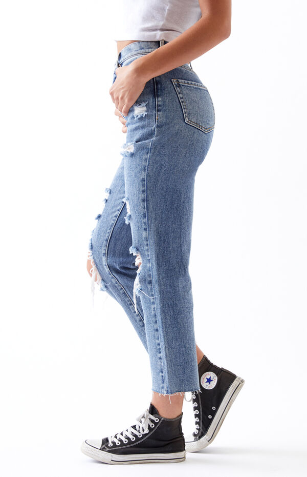 Pacsun Medium High Waisted Straight Leg Jeans Pacsun