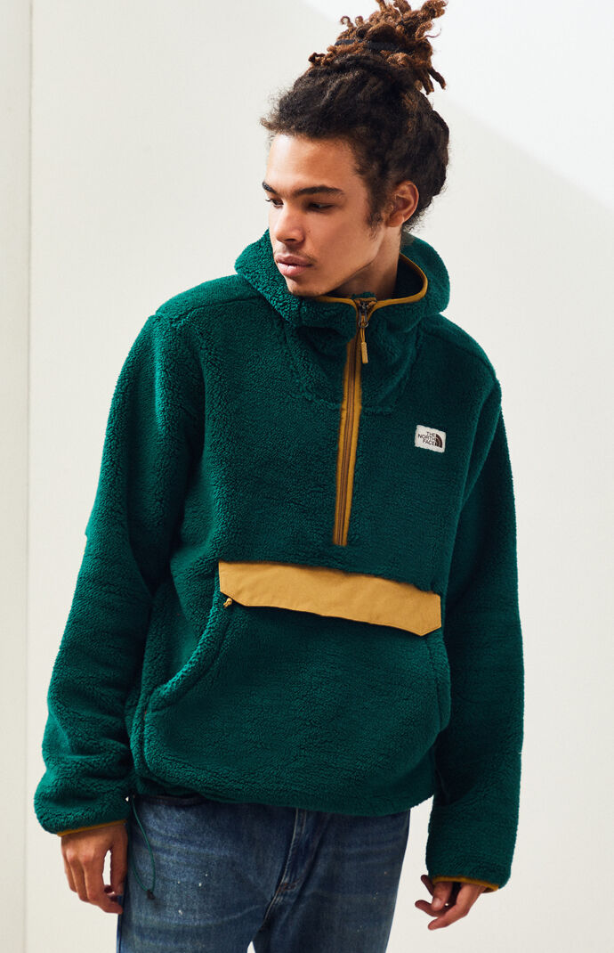 north face green fleece