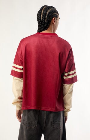 Divine Signal Layered Long Sleeve Football Jersey image number 4