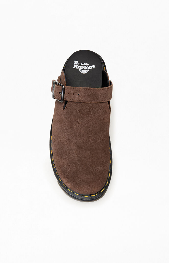 Dr Martens Brown Bronx Suede Zebzag Slingback Mules | Pacsun