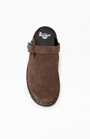 Brown Bronx Suede Zebzag Slingback Mules image number 5