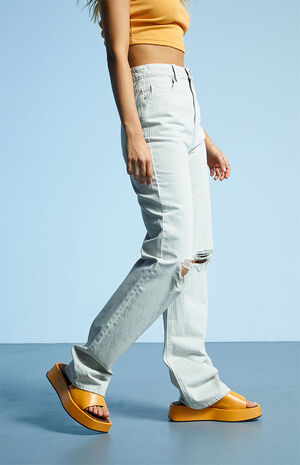 Eco Gray Ripped '90s Boyfriend Jeans image number 3