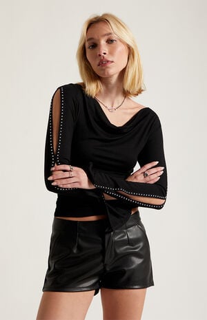 Faux Leather Shorts image number 2