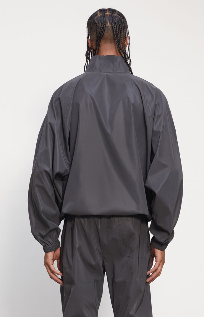 essentials black half zip pullover