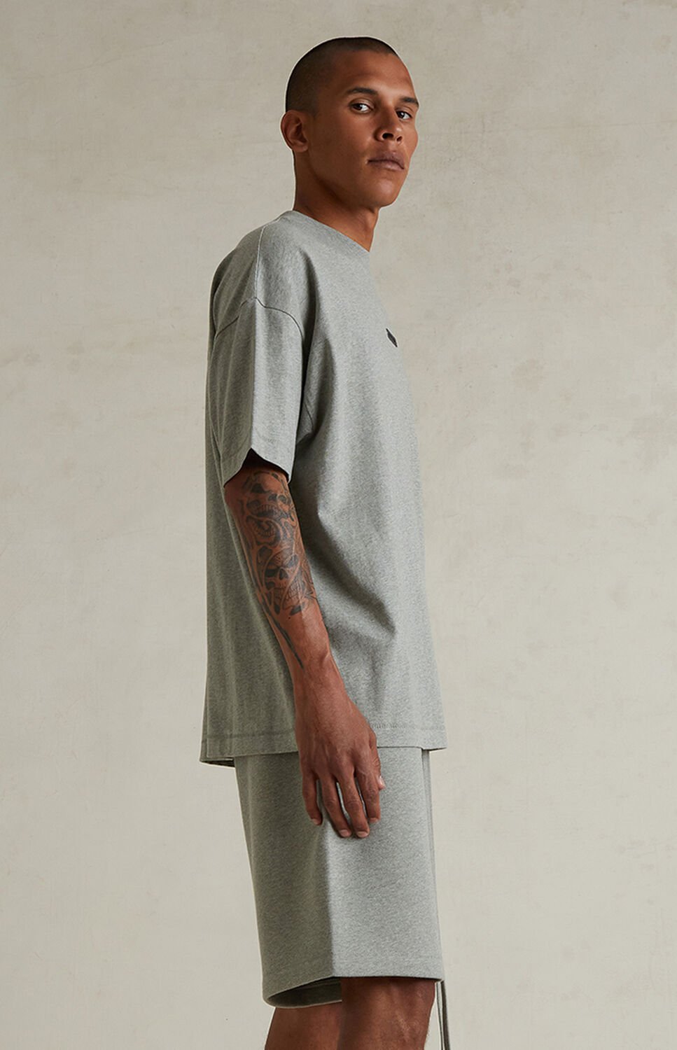 Fear of God ESSENTIALS Concrete Heather Classic T-Shirt thumbnail 3