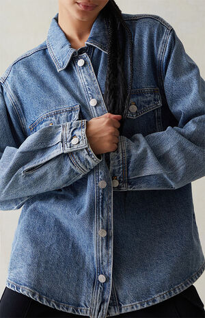 Denim Shacket image number 2