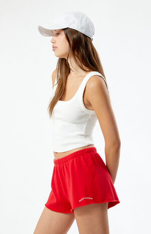 Red Pacific Sunwear Flow Sweat Shorts image number 2